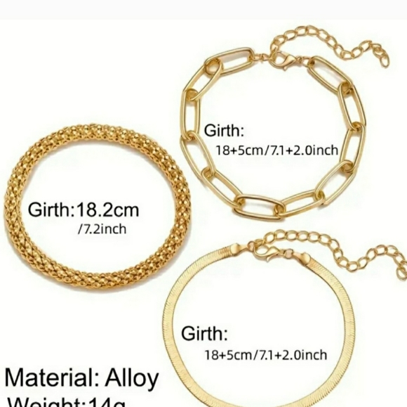 NEW Gold 3-Pc Women's Bracelet Set - Picture 5 of 5